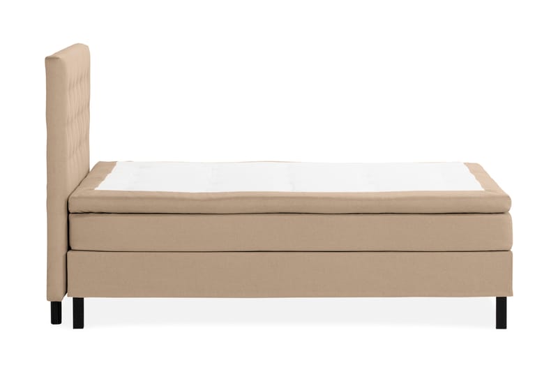 Scarlett Sängpaket 140x200 Skummadrass - Knappad gavel Beige - Möbler - Säng - Komplett sängpaket