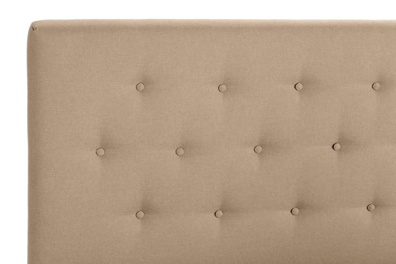 Scarlett Sängpaket 140x200 Skummadrass - Knappad gavel Beige - Möbler - Säng - Komplett sängpaket