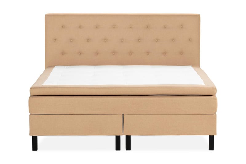 Scarlett Sängpaket 150x200 Latexmadrass - Knappad gavel Beige - Möbler - Säng - Komplett sängpaket