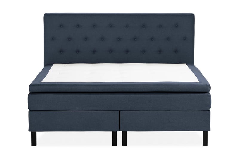 Scarlett Sängpaket 150x200 Latexmadrass - Knappad gavel Blå - Möbler - Säng - Kontinentalsäng