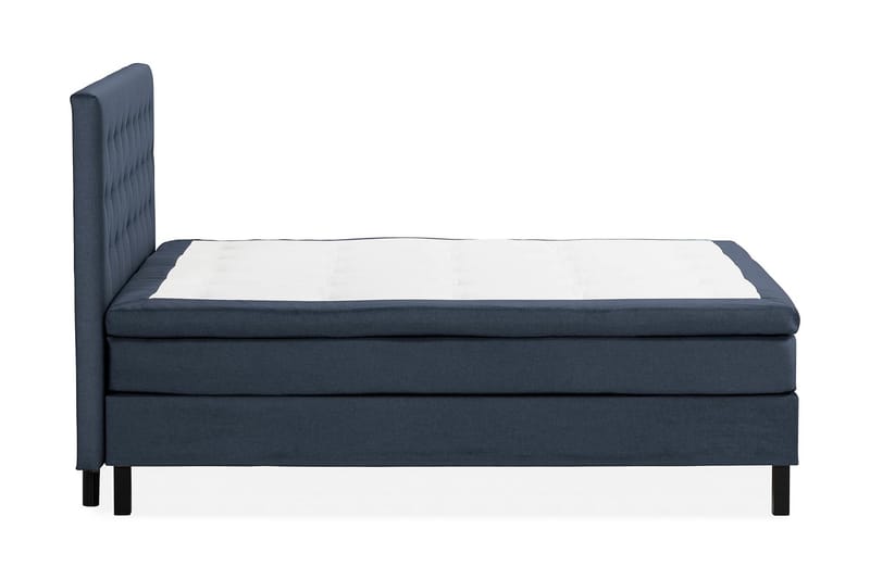 Scarlett Sängpaket 150x200 Latexmadrass - Knappad gavel Blå - Komplett sängpaket - Kontinentalsäng