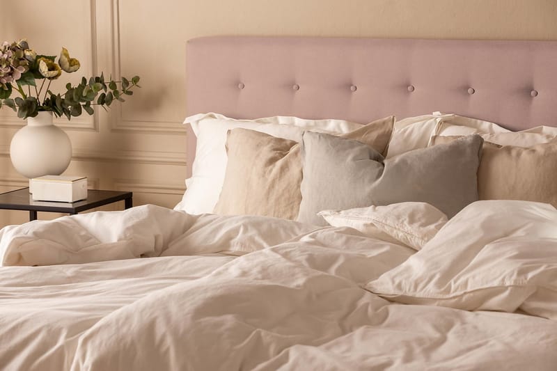 Scarlett Sängpaket 150x200 Latexmadrass - Knappad gavel Rosa - Möbler - Säng - Komplett sängpaket