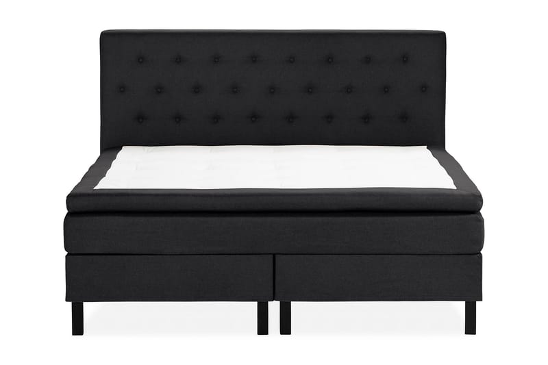 Scarlett Sängpaket 150x200 Latexmadrass - Knappad gavel Svart - Möbler - Säng - Komplett sängpaket