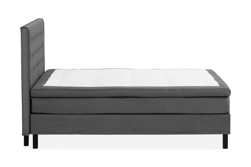 Scarlett Sängpaket 150x200 Memorymadrass - Knappad gavel Mörkgrå - Komplett sängpaket - Kontinentalsäng