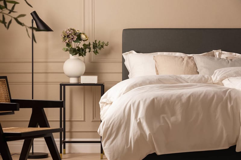 Scarlett Sängpaket 150x200 Memorymadrass - Slät gavel Mörkgrå - Möbler - Säng - Kontinentalsäng