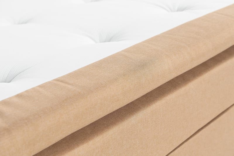 Scarlett Sängpaket 150x200 Skummadrass - Djuphäftad gavel Beige - Möbler - Säng - Komplett sängpaket