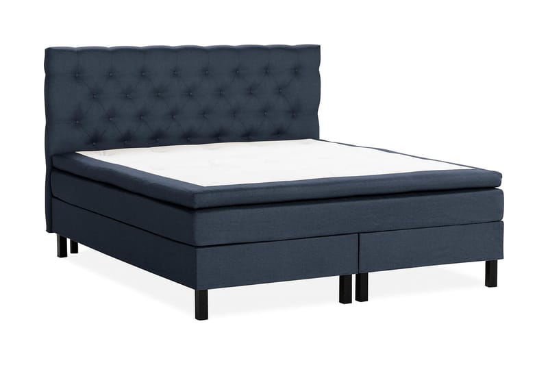 Scarlett Sängpaket 150x200 Skummadrass - Djuphäftad gavel Blå - Möbler - Säng - Komplett sängpaket