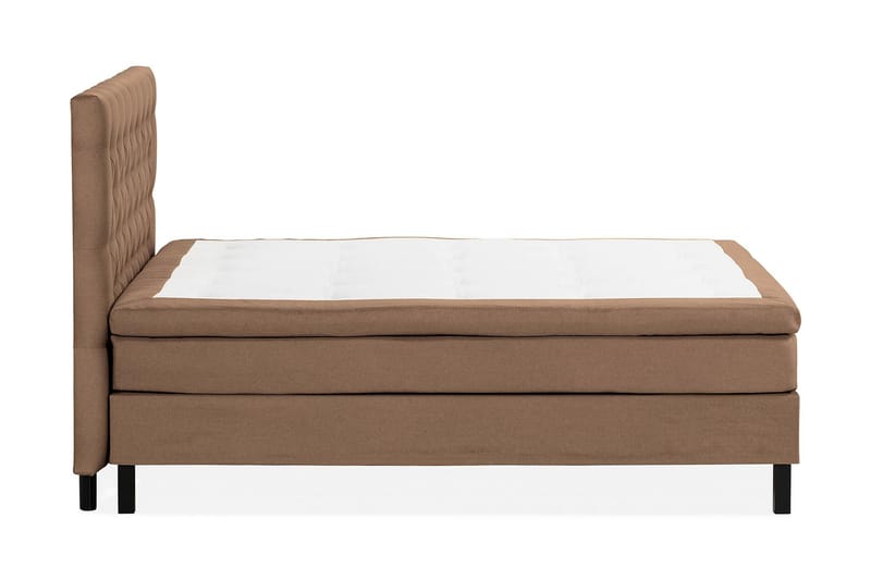 Scarlett Sängpaket 150x200 Skummadrass - Djuphäftad gavel Brun - Komplett sängpaket - Kontinentalsäng