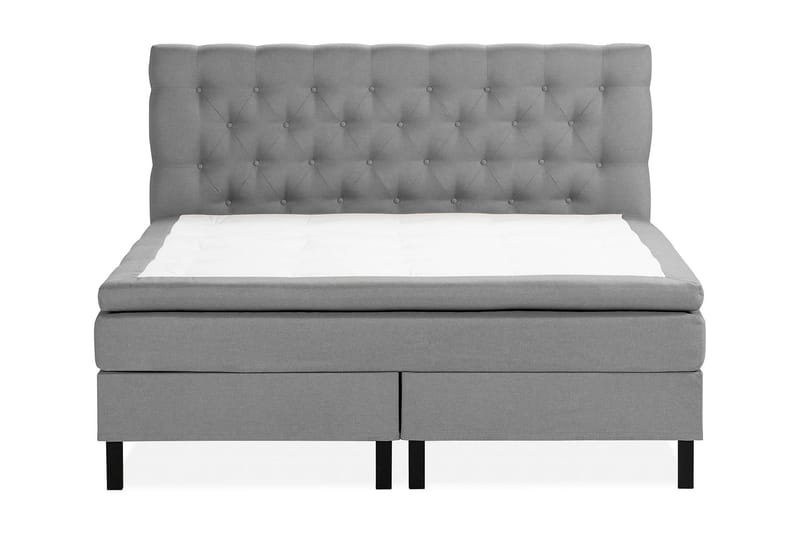 Scarlett Sängpaket 150x200 Skummadrass - Djuphäftad gavel Grå - Möbler - Säng - Komplett sängpaket