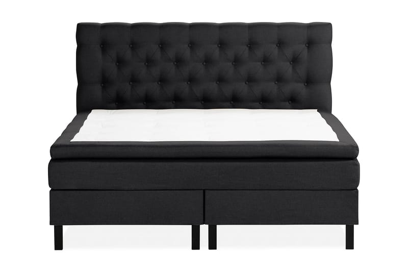 Scarlett Sängpaket 150x200 Skummadrass - Djuphäftad gavel Svart - Möbler - Säng - Komplett sängpaket