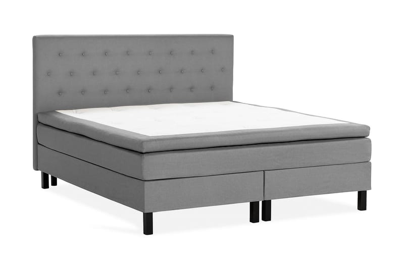Scarlett Sängpaket 150x200 Skummadrass - Knappad gavel Grå - Möbler - Säng - Komplett s�ängpaket
