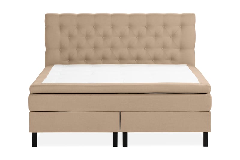 Scarlett Sängpaket 180x200 Skummadrass - Djuphäftad gavel Beige - Möbler - Säng - Komplett sängpaket