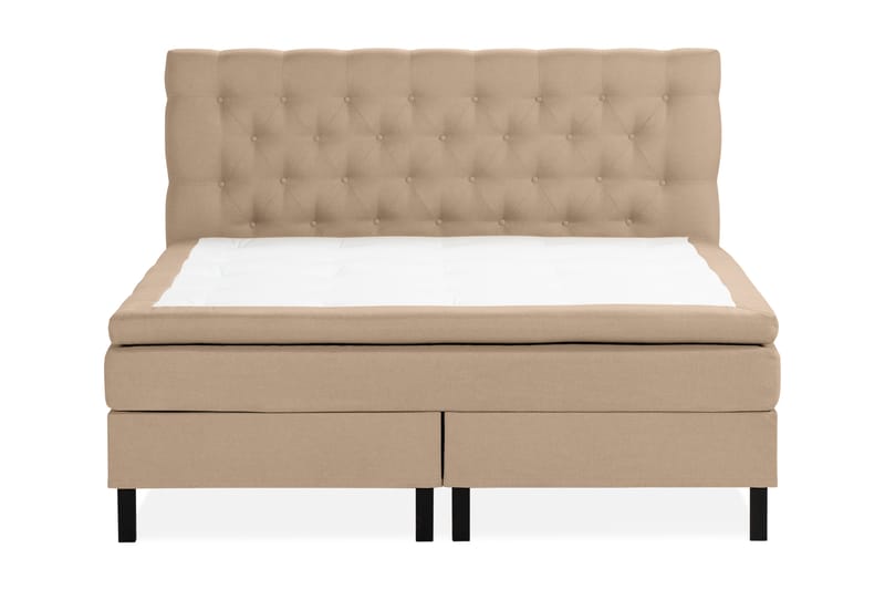 Scarlett Sängpaket 180x200 Skummadrass - Djuphäftad gavel Beige - Komplett sängpaket - Kontinentalsäng