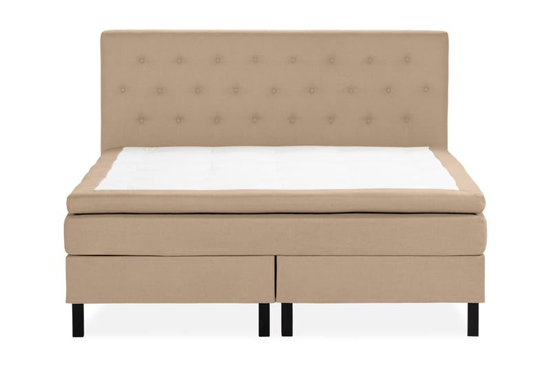 Scarlett Sängpaket 180x200 Skummadrass, Knappad gavel Beige