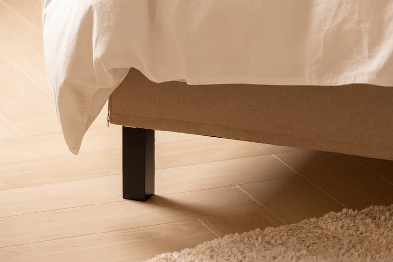 Scarlett Sängpaket 180x200 Skummadrass - Knappad gavel Beige - Möbler - Säng - Kontinentalsäng