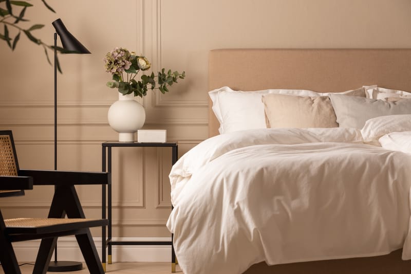 Scarlett Sängpaket 180x200 Skummadrass - Slät gavel Beige - Möbler - Säng - Komplett sängpaket