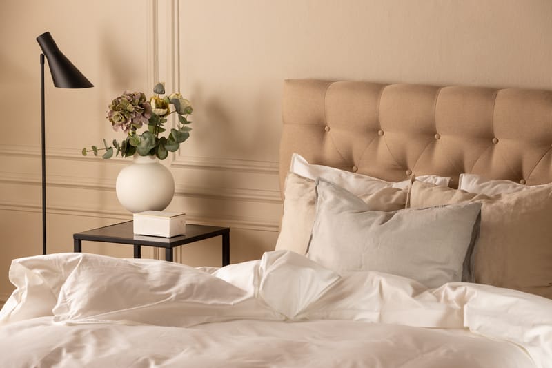 Scarlett Sängpaket 90x200 Skummadrass - Djuphäftad gavel Beige - Möbler - Säng - Komplett sängpaket