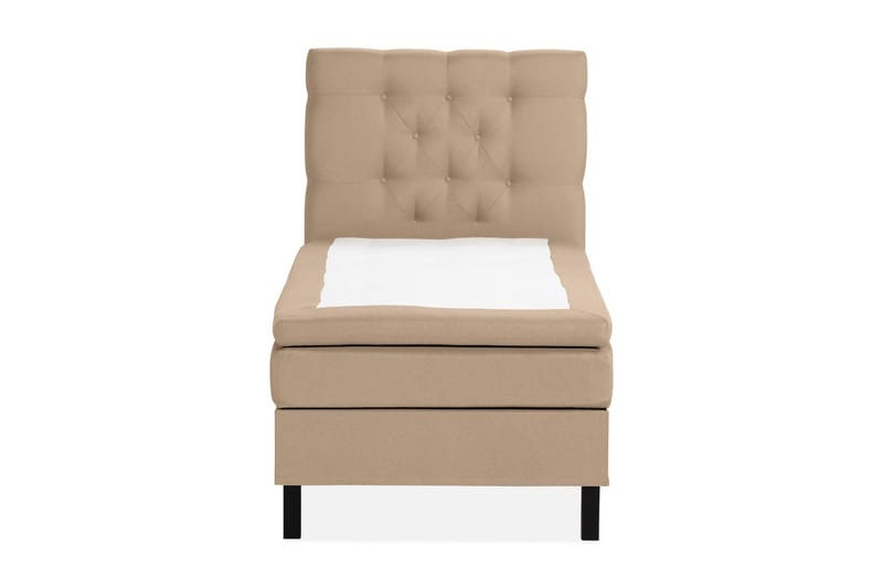 Scarlett Sängpaket 90x200 Skummadrass - Djuphäftad gavel Beige - Möbler - Säng - Komplett sängpaket