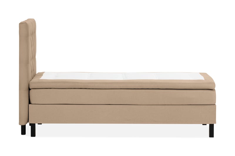 Scarlett Sängpaket 90x200 Skummadrass - Djuphäftad gavel Beige - Komplett sängpaket - Kontinentalsäng