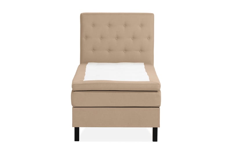 Scarlett Sängpaket 90x200 Skummadrass - Knappad gavel Beige - Möbler - Säng - Komplett sängpaket