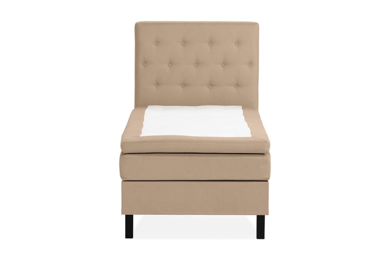 Scarlett Sängpaket 90x200 Skummadrass - Knappad gavel Beige - Komplett sängpaket - Kontinentalsäng