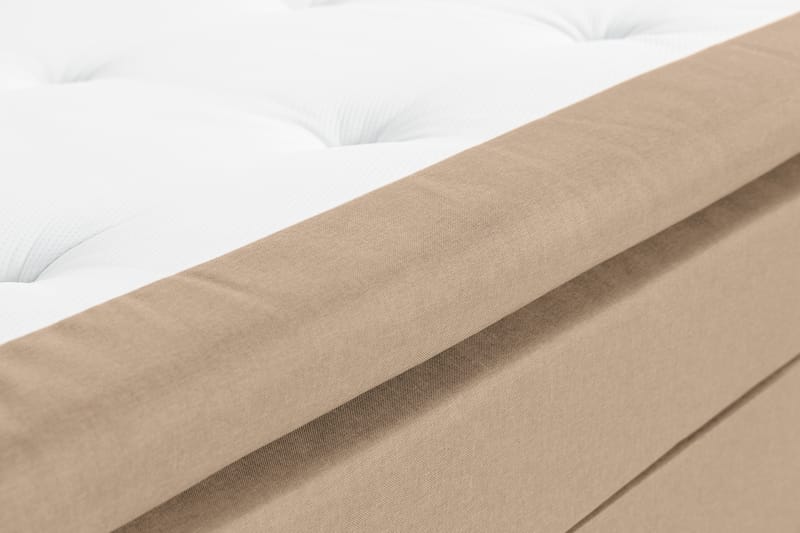 Scarlett Sängpaket 90x200 Skummadrass - Knappad gavel Beige - Komplett sängpaket - Kontinentalsäng