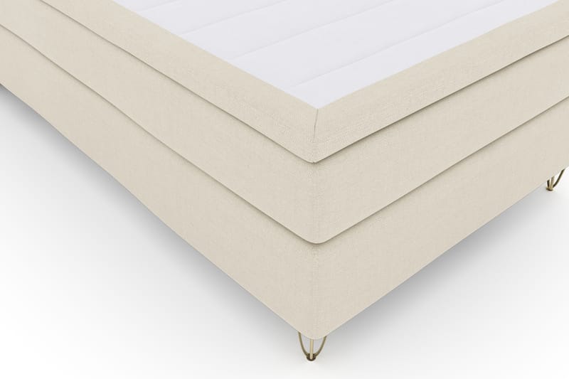 Select No 4 Komplett Sängpaket 120x200 Fast - Beige/Metall V-form - Komplett sängpaket - Kontinentalsäng