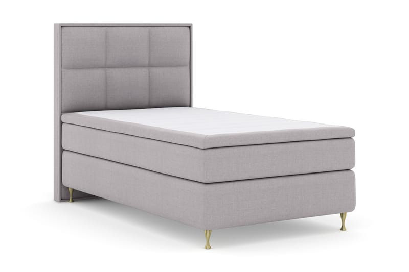 Select No 4 Komplett Sängpaket 120x200 Fast - Ljusgrå/Guld - Möbler - Säng - Kontinentalsäng