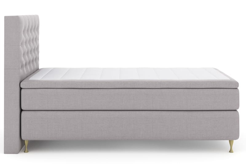 Select No 4 Komplett Sängpaket 120x200 Fast - Ljusgrå/Guld - Möbler - Säng - Komplett sängpaket