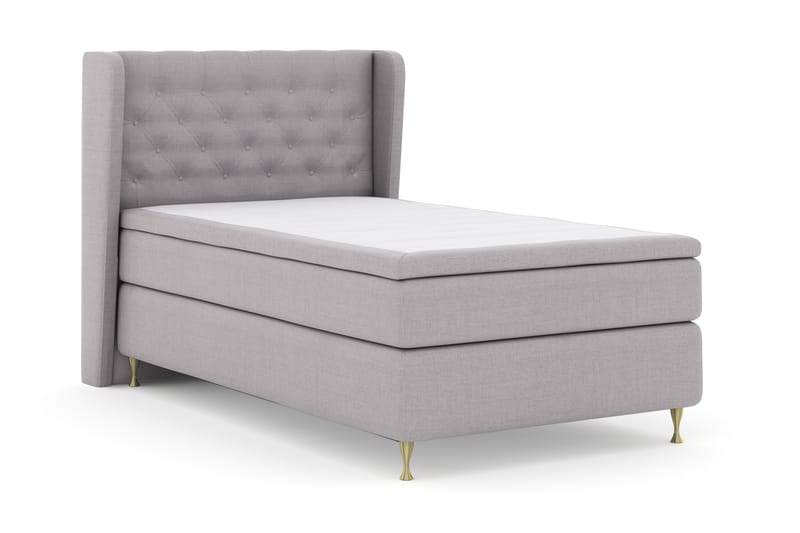 Select No 4 Komplett Sängpaket 120x200 Fast - Ljusgrå/Guld - Möbler - Säng - Kontinentalsäng