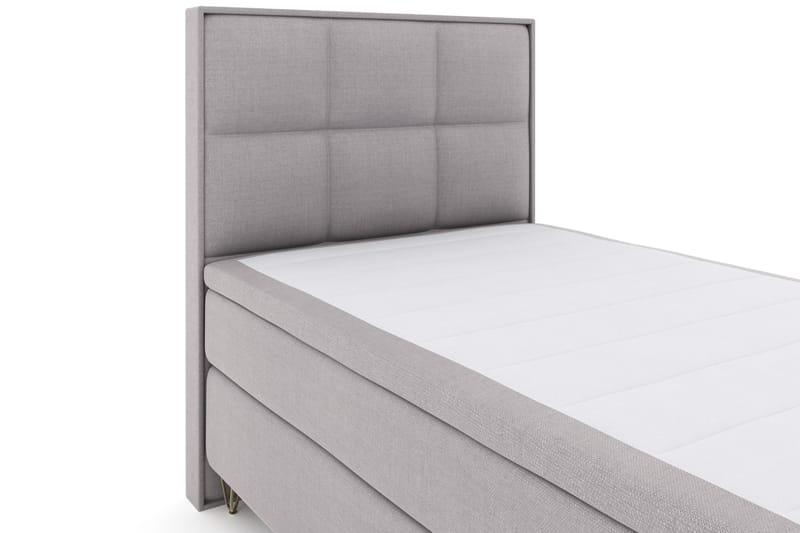 Select No 4 Komplett Sängpaket 120x200 Fast - Ljusgrå/Metall V-form - Möbler - Säng - Kontinentalsäng