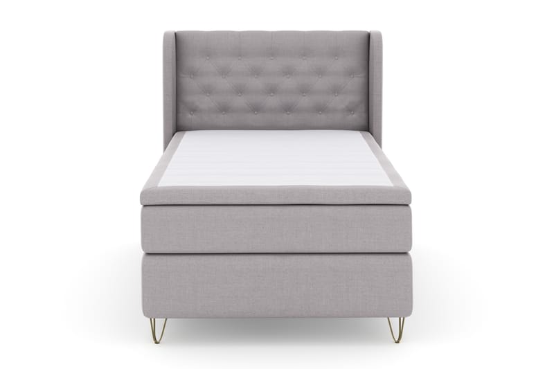 Select No 4 Komplett Sängpaket 120x200 Fast - Ljusgrå/Metall V-form - Möbler - Säng - Komplett sängpaket