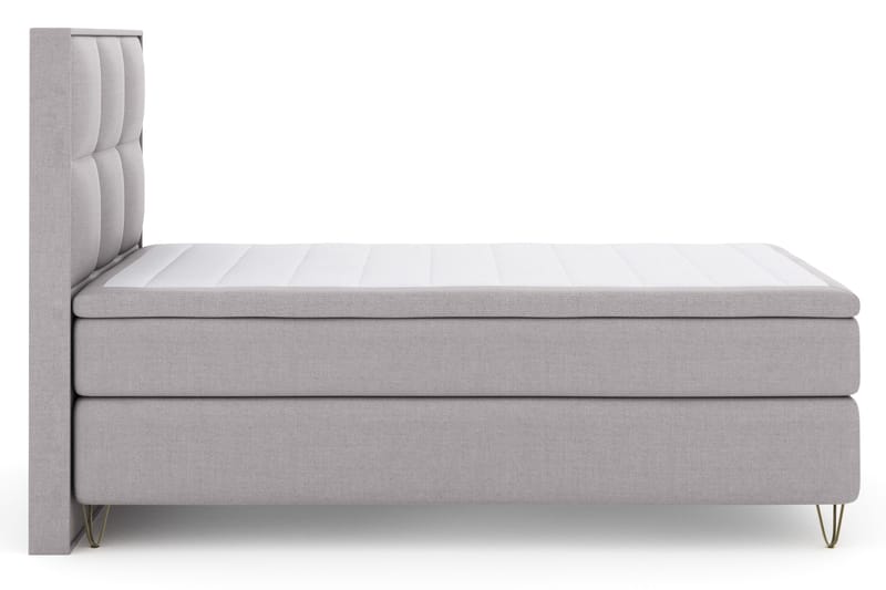 Select No 4 Komplett Sängpaket 120x200 Fast - Ljusgrå/Metall V-form - Möbler - Säng - Kontinentalsäng