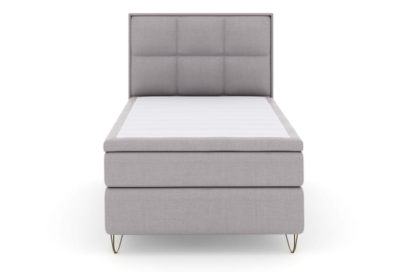 Select No 4 Komplett Sängpaket 120x200 Fast - Ljusgrå/Metall V-form - Möbler - Säng - Kontinentalsäng