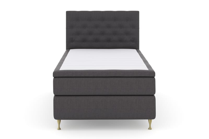 Select No 4 Komplett Sängpaket 120x200 Fast - Mörkgrå/Guld - Möbler - Säng - Komplett sängpaket
