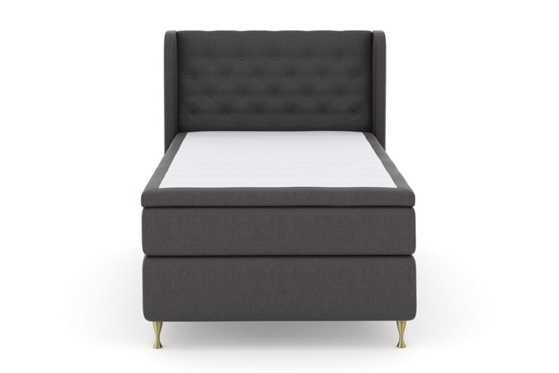 Select No 4 Komplett Sängpaket 120x200 Fast - Mörkgrå/Guld - Möbler - Säng - Kontinentalsäng