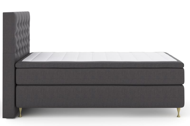 Select No 4 Komplett Sängpaket 120x200 Fast - Mörkgrå/Guld - Möbler - Säng - Komplett sängpaket