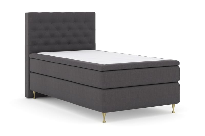 Select No 4 Komplett Sängpaket 120x200 Fast - Mörkgrå/Guld - Möbler - Säng - Komplett sängpaket