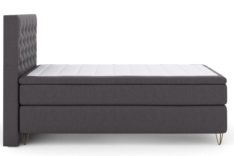Select No 4 Komplett Sängpaket 120x200 Fast - Mörkgrå/Metall V-form - Möbler - Säng - Kontinentalsäng