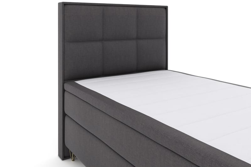 Select No 4 Komplett Sängpaket 120x200 Fast - Mörkgrå/Metall V-form - Möbler - Säng - Komplett sängpaket