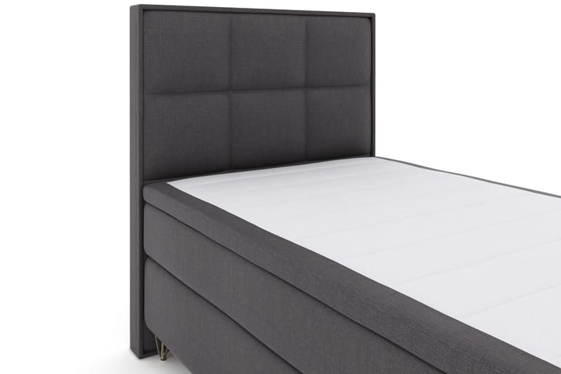 Select No 4 Komplett Sängpaket 120x200 Fast - Mörkgrå/Metall V-form - Möbler - Säng - Kontinentalsäng