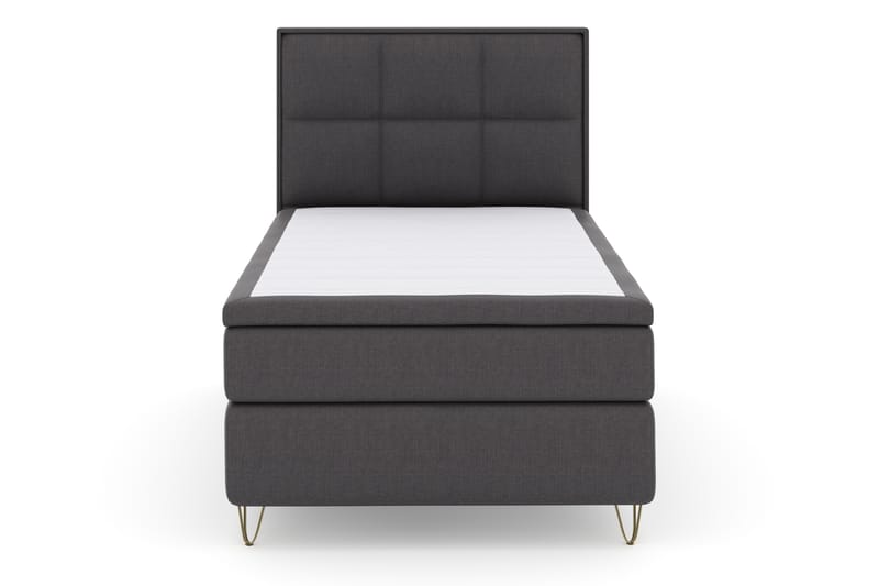 Select No 4 Komplett Sängpaket 120x200 Fast - Mörkgrå/Metall V-form - Möbler - Säng - Komplett sängpaket