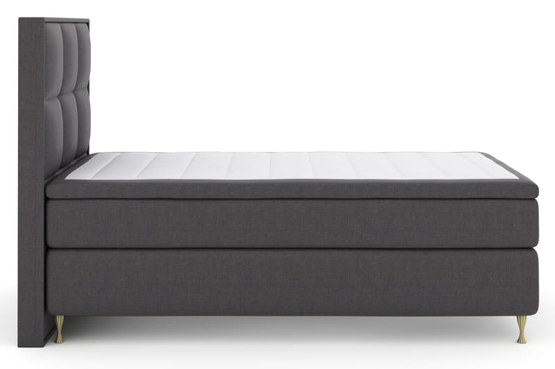 Select No 4 Komplett Sängpaket 120x200 Fast - Mörkgrå/Metall V-form - Möbler - Säng - Komplett sängpaket