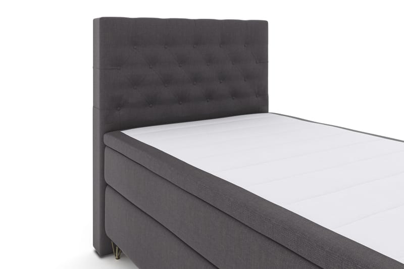Select No 4 Komplett Sängpaket 120x200 Fast - Mörkgrå/Metall V-form - Möbler - Säng - Kontinentalsäng