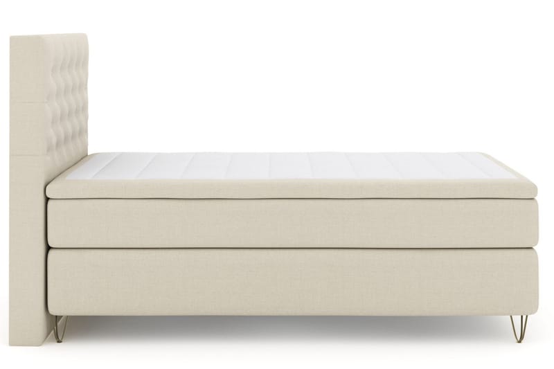Select No 4 Komplett Sängpaket 120x200 Medium - Beige/Metall V-form - Möbler - Säng - Kontinentalsäng