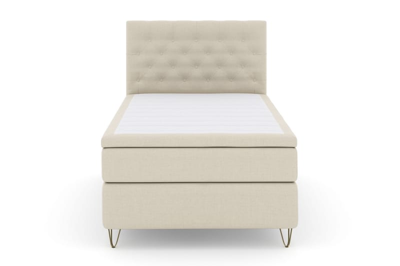 Select No 4 Komplett Sängpaket 120x200 Medium - Beige/Metall V-form - Möbler - Säng - Komplett sängpaket