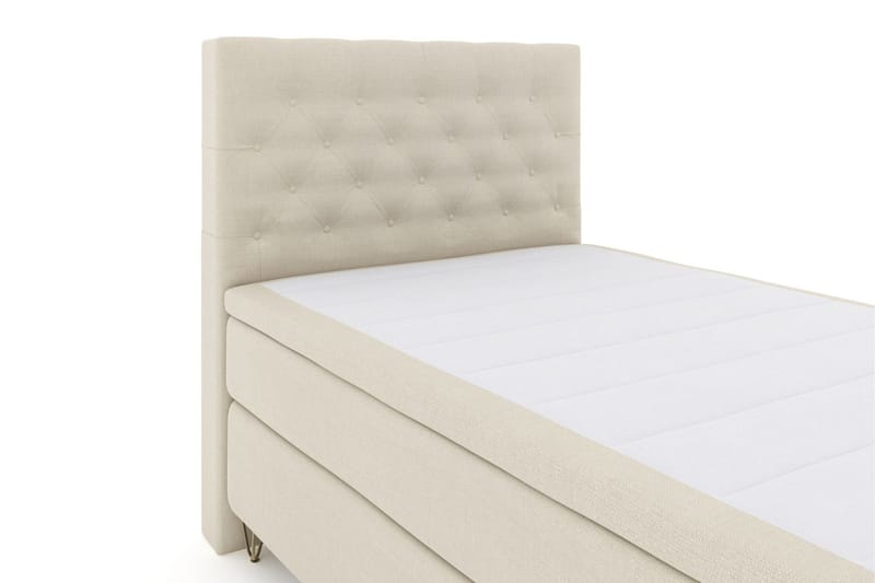 Select No 4 Komplett Sängpaket 120x200 Medium - Beige/Metall V-form - Möbler - Säng - Kontinentalsäng