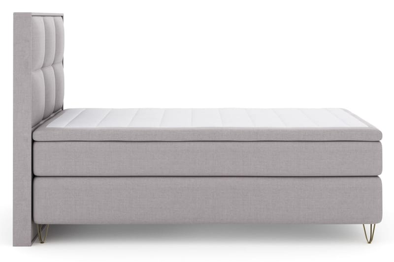 Select No 4 Komplett Sängpaket 120x200 Medium - Ljusgrå/Metall V-form - Komplett sängpaket - Kontinentalsäng