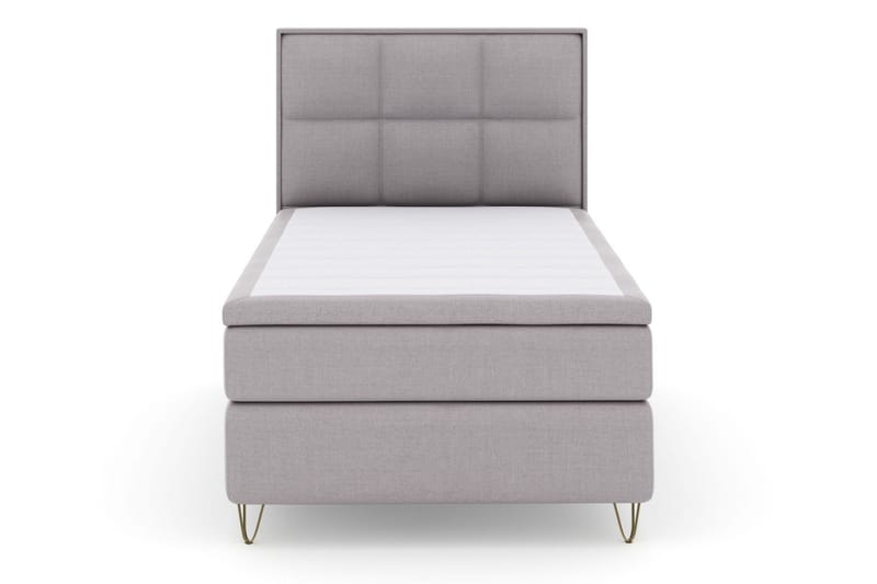 Select No 4 Komplett Sängpaket 120x200 Medium - Ljusgrå/Metall V-form - Möbler - Säng - Kontinentalsäng