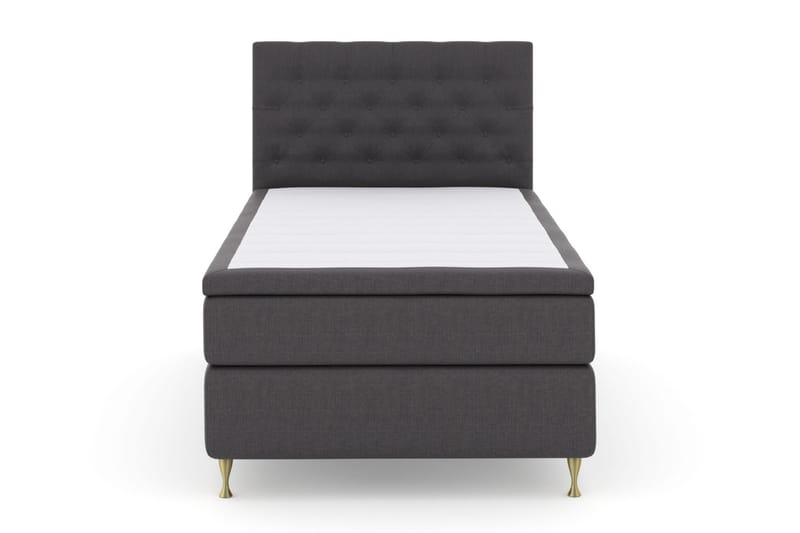 Select No 4 Komplett Sängpaket 120x200 Medium - Mörkgrå/Guld - Möbler - Säng - Komplett sängpaket